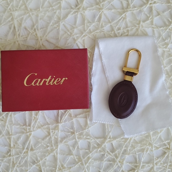 Cartier Accessories - Cartier Leather Logo Keychain